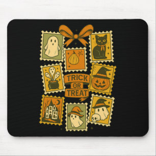 Tapis De Souris Tricoter Ou Traiter Vintage Halloween Retro Postag