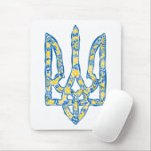 Tapis De Souris trident de l'emblème national ukrainien tryzub eth (Avec souris)