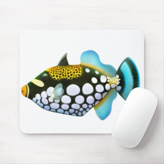 Tapis De Souris Triggerfish Mousepad de clown (Avec souris)