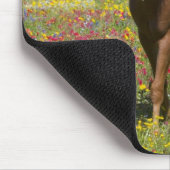 Tapis De Souris Trimestre Cheval en Champ de Fleur sauvage (Coin)