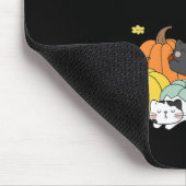 Tapis De Souris Trio Cute Citrouille Chats Bonjour Automne Automne (Coin)