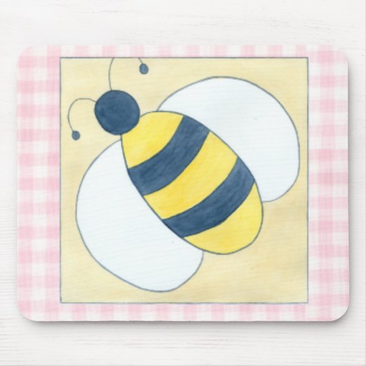Tapis De Souris Trio d'abeilles aux fleurs (Devant)