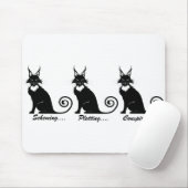 Tapis De Souris Trio de chats en lot (Avec souris)