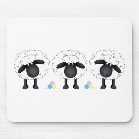 Tapis De Souris Trio des moutons (Devant)