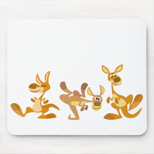Tapis De Souris Trio mignon des kangourous Mousepad de bande (Devant)