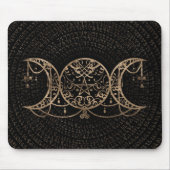 Tapis De Souris Triple Lune - Triple Déesse Or et noir (Devant)