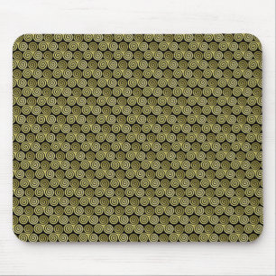 Tapis De Souris Triple spirale triskèle celtique kaki beige