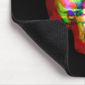 Tapis De Souris Trippé crâne Vaporwave Halloween Techno Rave Edm (Coin)