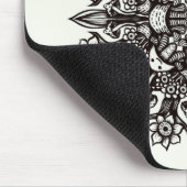Tapis De Souris Trippy noir et blanc cool psychédélique mandala (Coin)