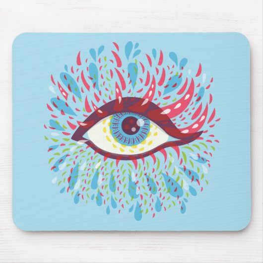 Tapis De Souris Trippy Oye Psychedelic Art (Devant)