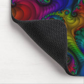 Tapis De Souris Trippy Psychedelic Fractal Arc-en-ciel Mousepad (Coin)