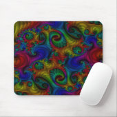 Tapis De Souris Trippy Psychedelic Fractal Arc-en-ciel Mousepad (Avec souris)