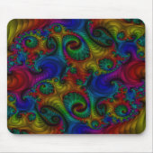 Tapis De Souris Trippy Psychedelic Fractal Arc-en-ciel Mousepad (Devant)