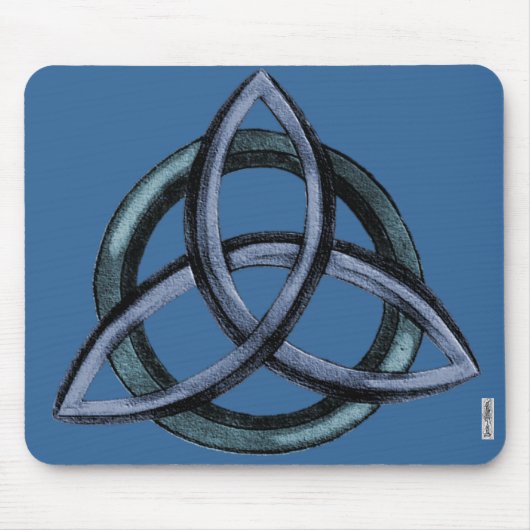 Tapis De Souris Triquetra (bleu) (Devant)