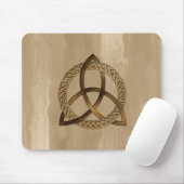 Tapis De Souris Triquetra Celtique Trinity Knot Button Mousepad (Avec souris)
