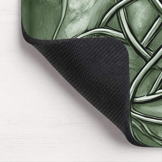 Tapis De Souris Triquetra Trinity Sage de noeud Vert Faux Metallic (Coin)