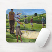 Tapis De Souris Trish Biddle - golf de dames (Avec souris)
