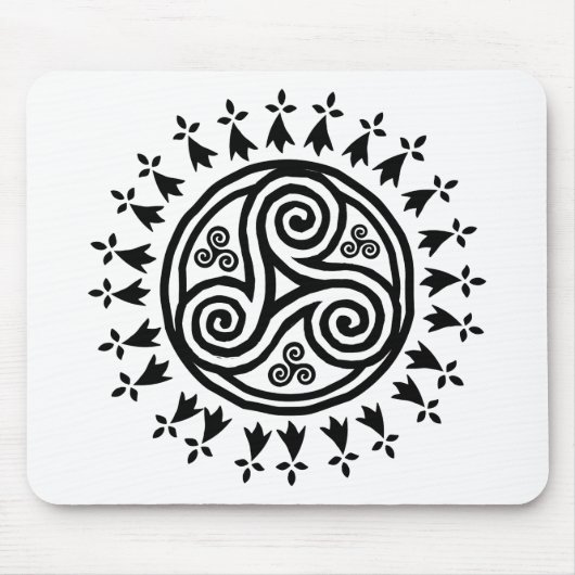 Tapis De Souris Triskel breton & hermines (Devant)