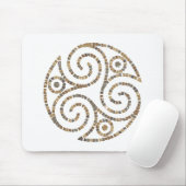 Tapis De Souris Triskelion Celtic - Triple symbole en spirale - Mo (Avec souris)