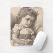 Tapis De Souris Triste petite fille (Avec souris)