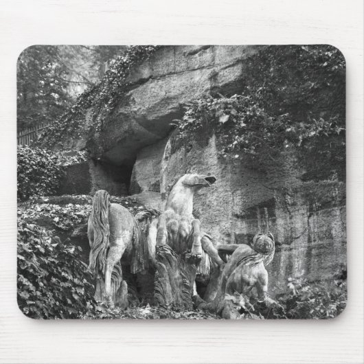 Tapis De Souris Tritons toilettant deux chevaux du soleil (Devant)