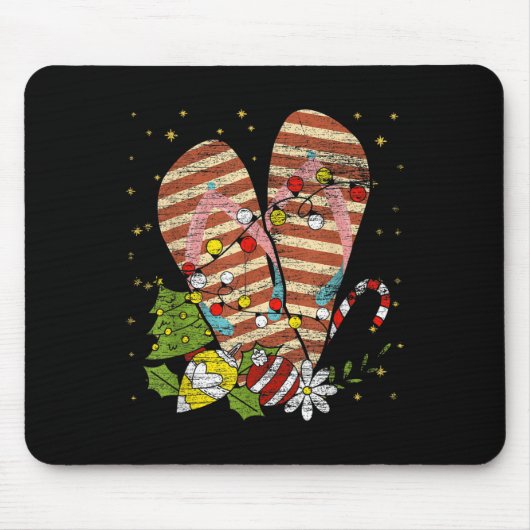 Tapis De Souris Trocal Xmas Summer Vacation Flip Flops Christmas I (Devant)