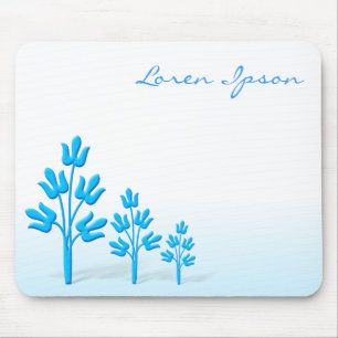 Tapis De Souris Trois Arbres Bleus