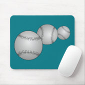 Tapis De Souris Trois Baseballs (Avec souris)