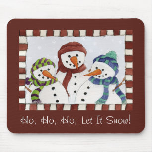 Tapis De Souris Trois bonhommes de neige Mousepad