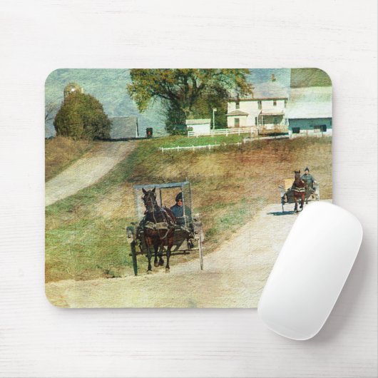 Tapis De Souris Trois buggies Amish (Avec souris)