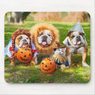 Tapis De Souris Trois Bulldogs en costumes