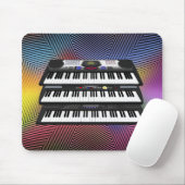 Tapis De Souris Trois claviers modernes : Synthétiseurs : Mousepad (Avec souris)