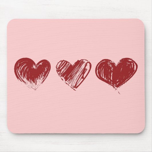 Tapis De Souris Trois coeurs (Devant)