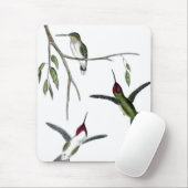 Tapis De Souris Trois colibris verts (Avec souris)