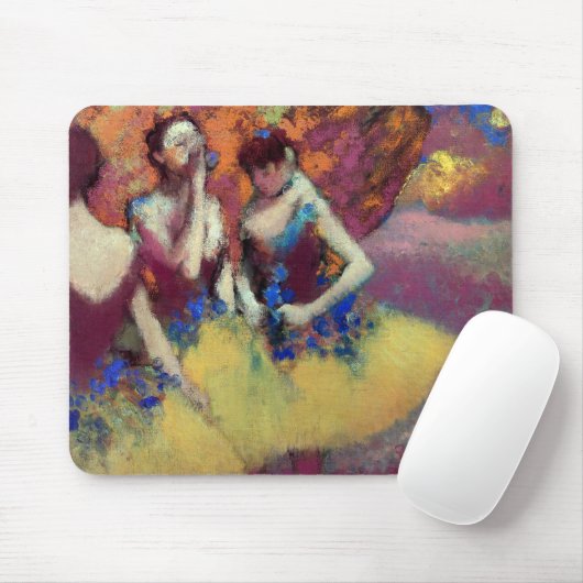 Tapis De Souris Trois danseurs en jupe jaune par Degas (Avec souris)