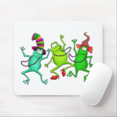 Tapis De Souris Trois grenouilles de danse (Avec souris)