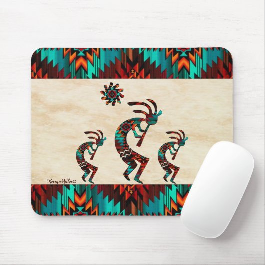 Tapis De Souris Trois Kokopelli Sud-Ouest (Avec souris)