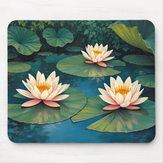 Tapis De Souris Trois Nénuphars (Devant)