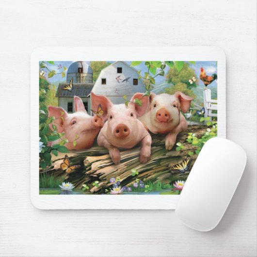 Tapis De Souris Trois petits cochons (Avec souris)