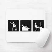 Tapis De Souris Trois peu de PICS - hommes 5 (Avec souris)