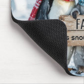 Tapis De Souris Trois pingouins avec un panneau en bois (Coin)