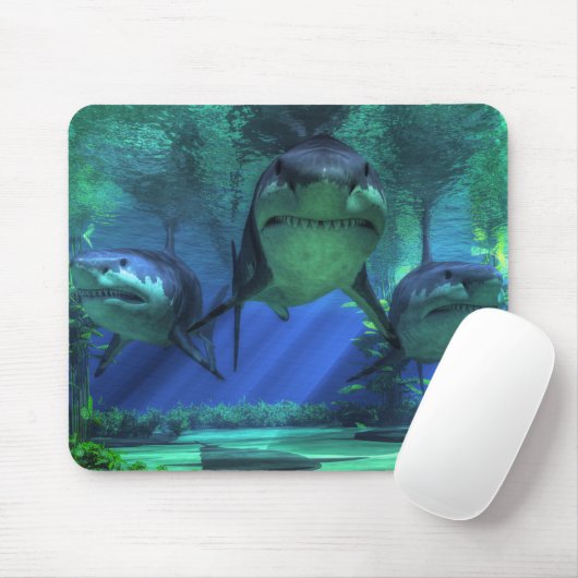 Tapis De Souris Trois requins (Avec souris)