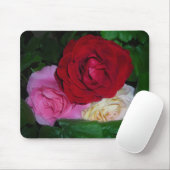TAPIS DE SOURIS TROIS ROSES (Avec souris)