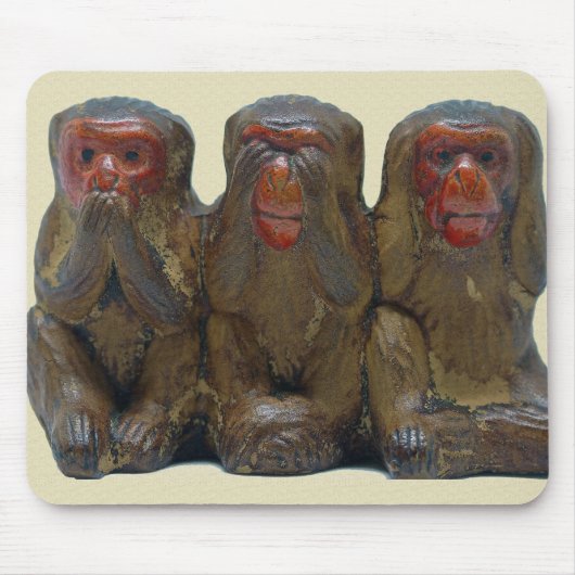 Tapis De Souris Trois singes sages (Devant)