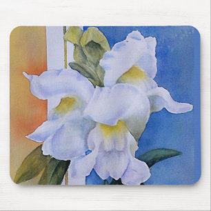 TAPIS DE SOURIS TROIS SNAPDRAGONS BLANCS MOUSEPAD