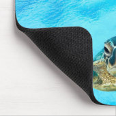 Tapis De Souris Trois tortues de mer de bébé nageant (Coin)
