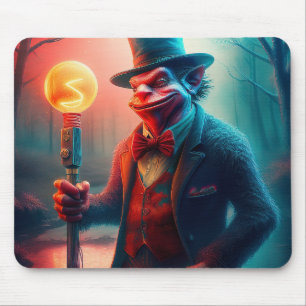 Tapis De Souris Troll goguenard se promène à travers la forêt carb