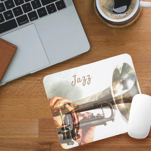 Tapis De Souris Trompette en laiton de jazz et Flugelhorn