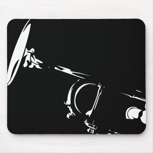 Tapis De Souris Trompette Mousepad de jazz (Devant)