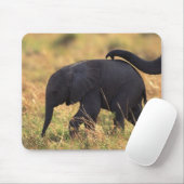 Tapis De Souris Tronc d'éléphant touchant la progéniture, Kenya, (Avec souris)